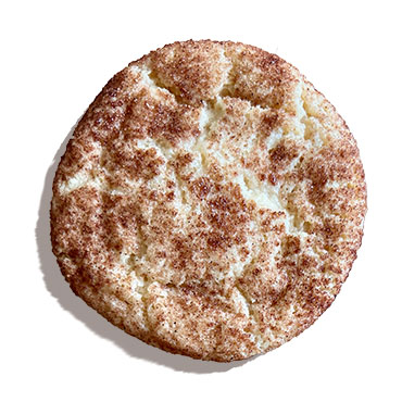 Photograph of a snickerdoodle cookie
